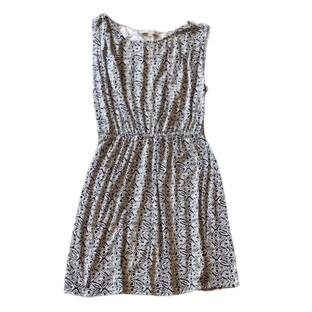 LOFT women’s sleeveless navy/cream summer dress size L